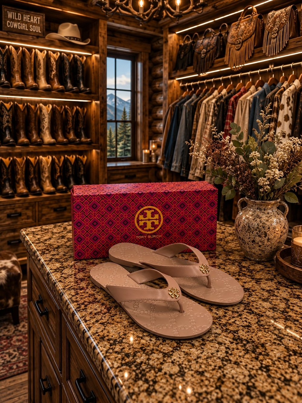 TORY BURCH NUDE PINK FLIP FLOPS SIZE 6